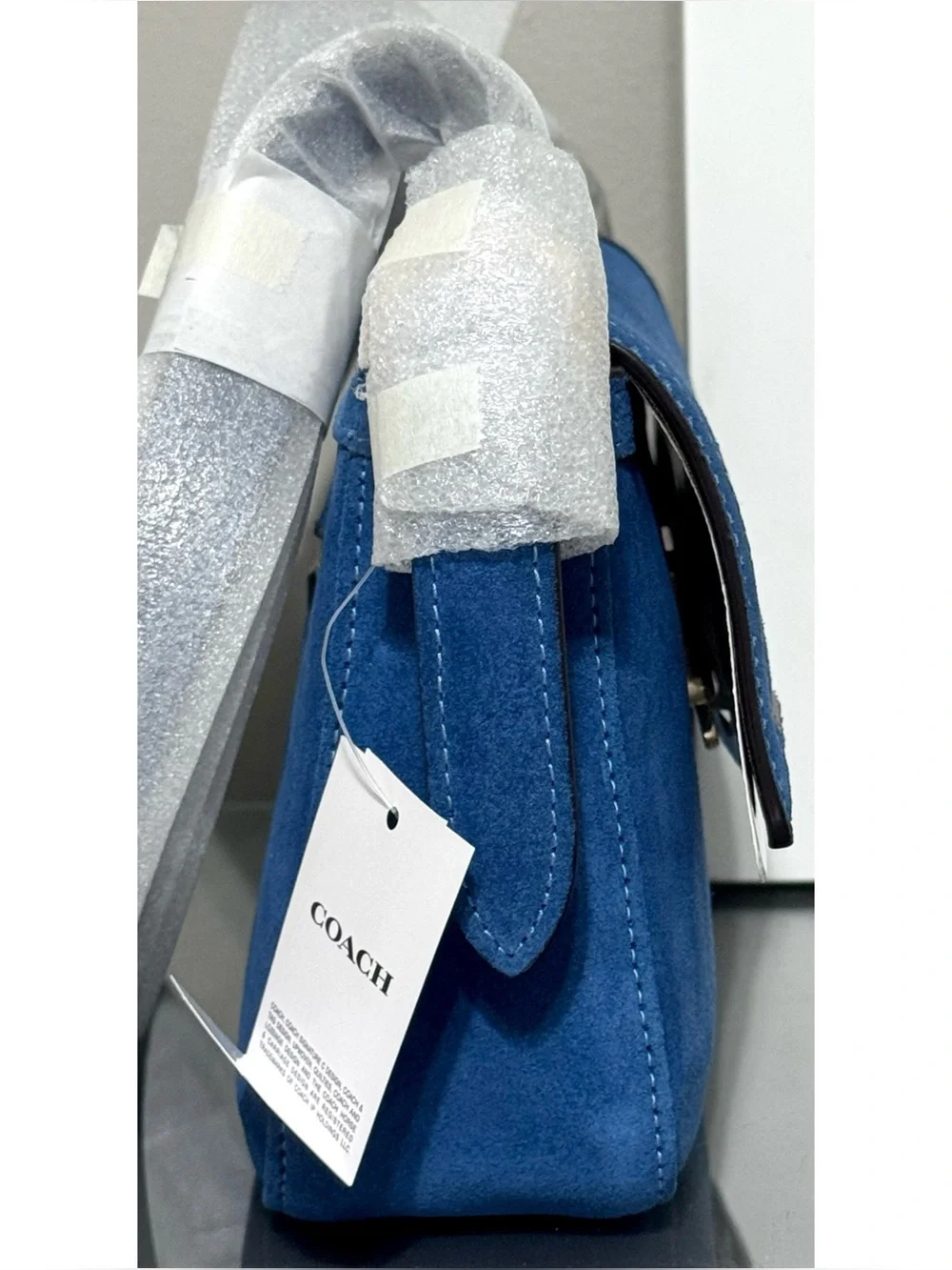 COACH Etta Small Flap Shoulder Bag, BLUE JAY